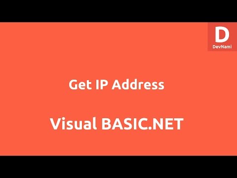 Get IP Address Using VB NET Console Application