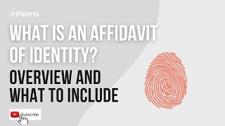 What is an Affidavit of Identity Overview and What to Include