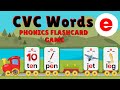 CVC Words | Letter E | Phonics Flashcard Game | The Phonics Train