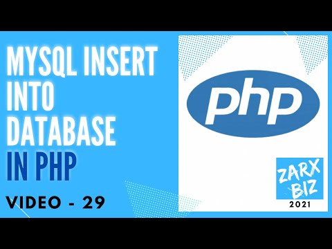 29 Mysql Insert Into Database Php Tutorial Learn Php Programming Php For Beginners