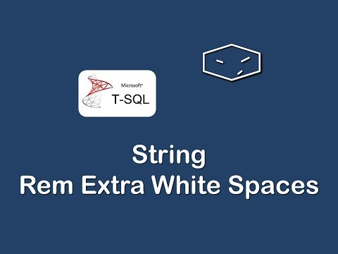string remove extra white spaces in t sql