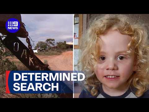 Police reveal next steps in search for missing child Gus Lamont | 9 News Australia