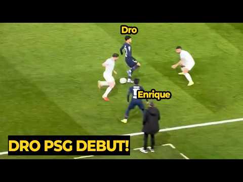 Luis Enrique’s reaction to Dro Fernández’s PSG DEBUT last night