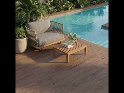 Carrelage sol extérieur effet bois Bilinga marron R11 20x120 cm