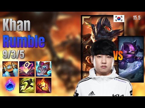 Khan Top Rumble vs Kennen lol KR solo rank Full Game 15.5 | 칸 럼블 vs 케넨