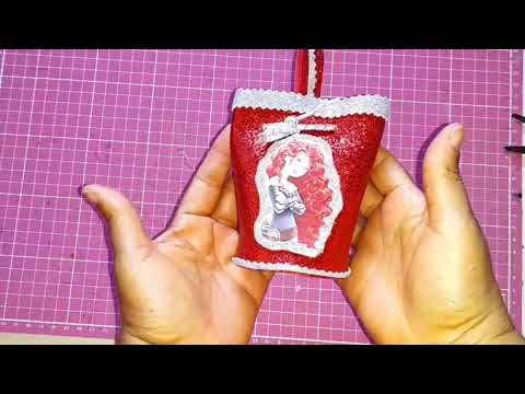 Lembrancinha Saquinho de EVA Princesa.  Diy