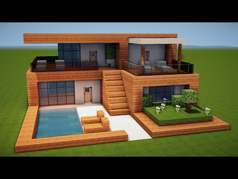 MODERNES HOLZ HAUS in MINECRAFT bauen TUTORIAL [HAUS 233]