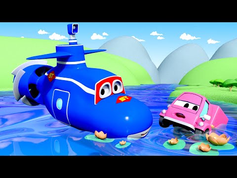 Carl le Super Truck -  La petite voiture rose - La Ville des Voitures 🚓 🚒 Dessin animé pour enfants