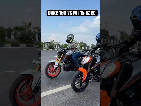 Duke 160 Vs MT 15 Drag Race #ytviral #shorts #duke160 #mt15 #yamaha #bikelife #ytshortsvideo #yt