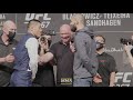 Khamzat Chimaev And Li Jingliang Separated By Dana White After Tense Presser Staredown | UFC 267