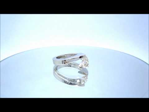 ROUND CUT DIAMOND ENGAGEMENT RING TENSION SET 0.90CT - KNR INC - Tension2