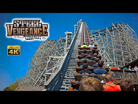 On-ride point of view of Steel Vengeance