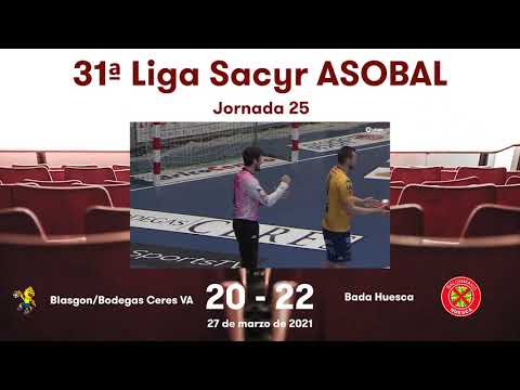 31ª Liga Sacyr ASOBAL J25: Blasgon/Bodegas Ceres VA - Bada Huesca  20-22