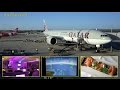 Qatar Airways Boeing 777 300ER Business Class Doha To Perth AirClips Full Flight Series