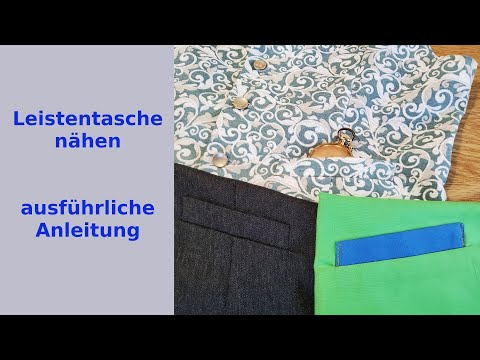 Leistentasche nähen ausführliche Anleitung