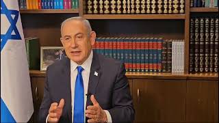 ראש הממשלה בנימין נתניהו בריאיון לרשת הטלוויזיה הצרפתית TF1: Notre victoire - c'est votre victoire." (עדכוני משרד ראש הממשלה) - התמונה מוצגת ישירות מתוך אתר האינטרנט יוטיוב. זכויות היוצרים בתמונה שייכות ליוצרה. קישור קרדיט למקור התוכן נמצא בתוך דף הסרטון