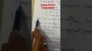 Pump Power Calculation #shorts #ytshorts #india #pump #oilandgas