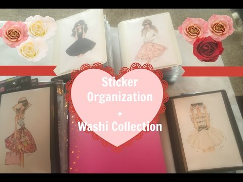 How I ORGANIZE my STICKER COLLECTION! + WASHI COLLECTION Video
