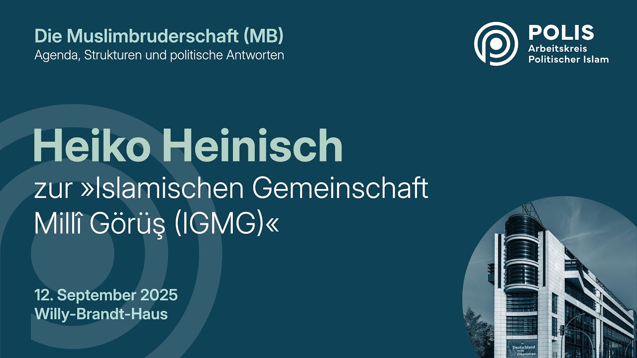 »Islamische Gemeinschaft Millî Görüş (IGMG)« | Vortrag von Heiko Heinisch im Willy-Brandt-Haus