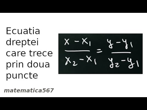 Ecuatia dreptei cu doua puncte