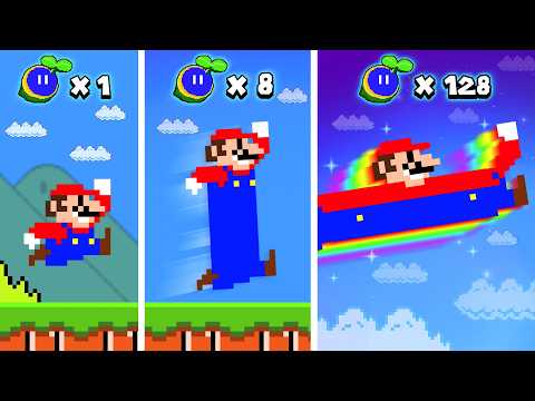 Super Mario Bros. But Every Time Mario Jumps, He Gets TALLER!