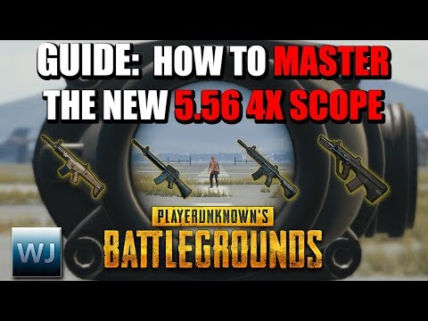 GUIDE: How to MASTER the NEW 5.56 4X Scope (Aim points + Range Finder) - PUBG