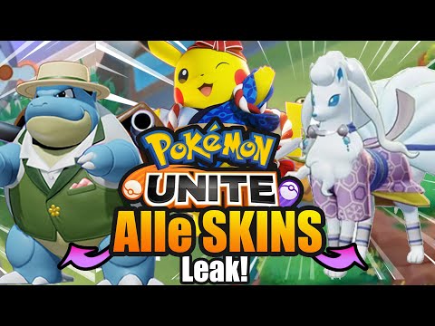 ALLE SKINS in Unite LEAK  - POKÉMON UNITE  -   (Deutsch)