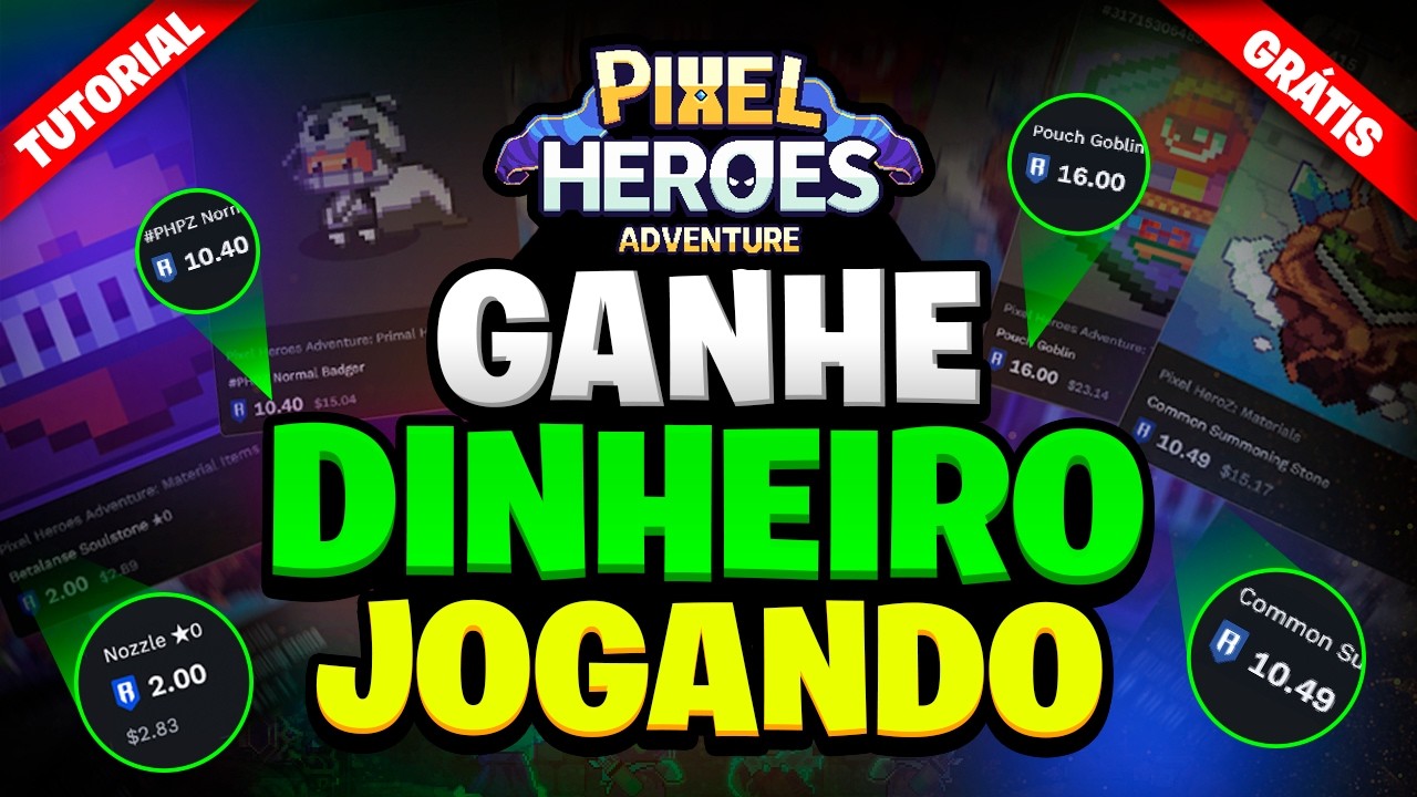 Novo Jogo NFT e Cripto MMORPG Gratis Pixel Heroes Adventure Play To Earn