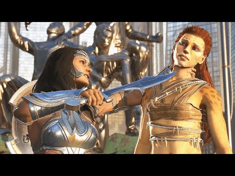 WONDER WOMAN Vs Supergirl, Harley Quinn, Superman, Scarecrow, Cheetah Fight Scene 4K - Injustice 2