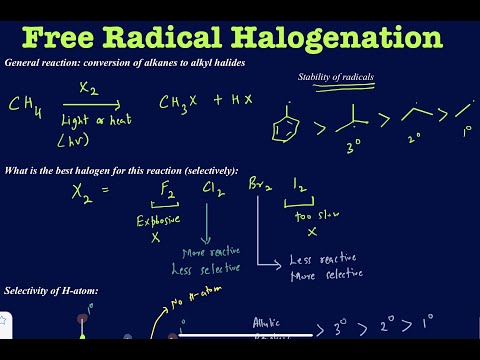 Radical halogenation of alkanes. Selectivity, Reactivity, and mechanism