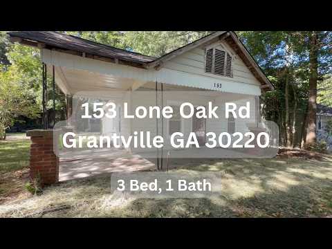 153 Lone Oak Rd, Grantville GA 30220 property video