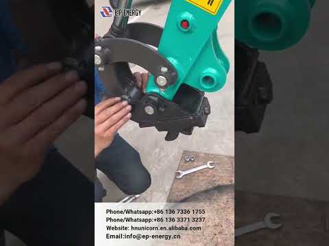 how to quickly and correctly install the quick hitch and bucket for mini excavator