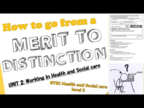 Unit 2: Working in care - How to go from Merit to Distinction - JAN '22 exam paper.