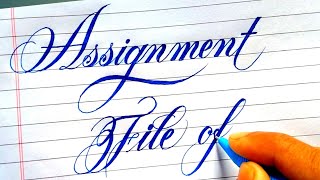 Assignment | Project front page Design | Assignment file writing