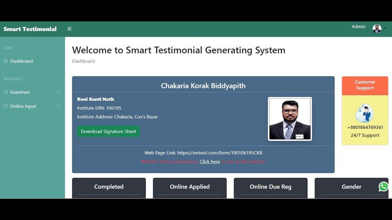 Smart Testimonial Generating System