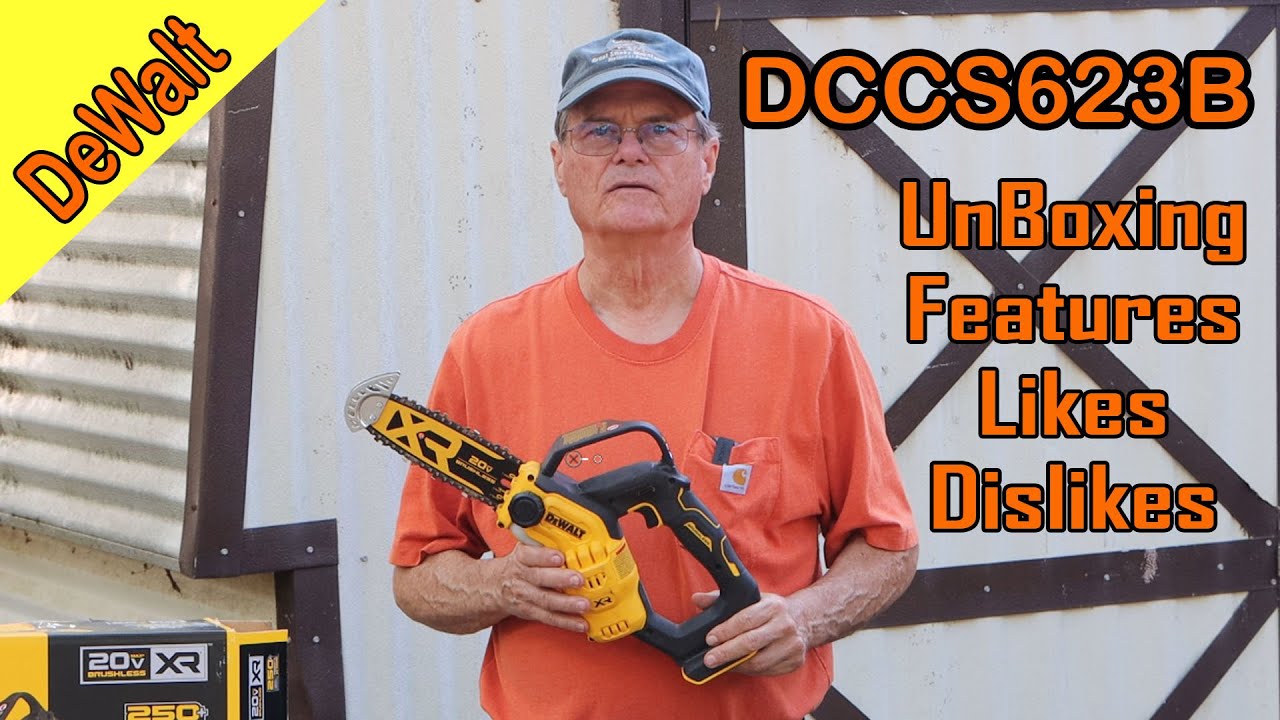 DeWalt Pruning Chainsaw Model DCCS623B 8 inch bar uses a 20 volt battery