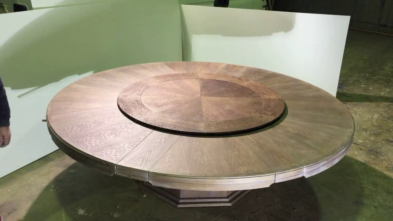 MESA EXTENSIBLE REDONDA DE MADERA