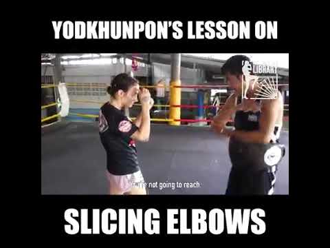 Yodkhunpon "The Elbow Hunter" Teaches His Slicing Elbows | Library edit by Onyx MMA