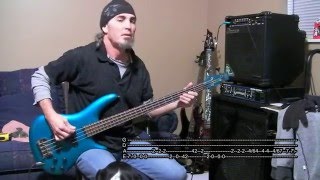 Drift Away by Dobie Gray Bass cover with tabs play along lesson tablature