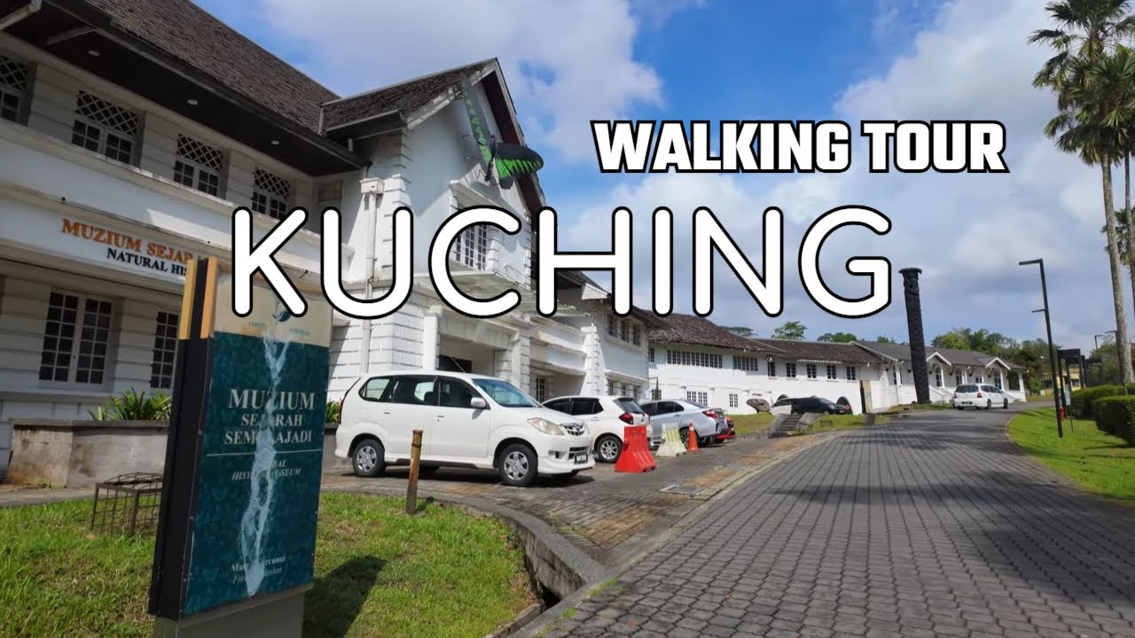 KUCHING Sarawak Malaysia walking tour on Chinatown.Borneo 4K UHD