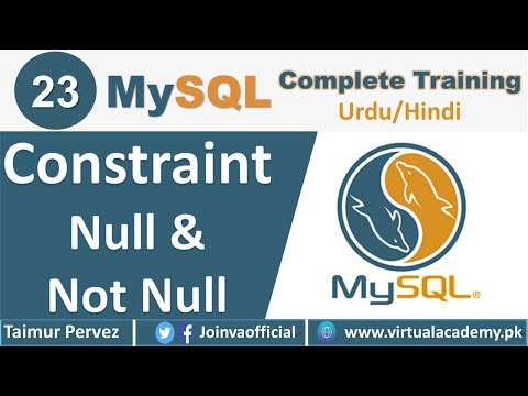 How to Use Constraint Not Null Constraint Query in MySQL | 23