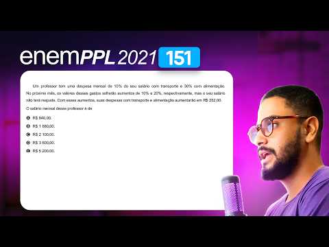 Question 151 - Blue Booklet | Percentage | MATHEMATICS ENEM PPL 2021