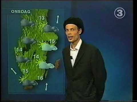Dick presenterar vädret i TV3 Direkt (Baren TV3, säsong 2)