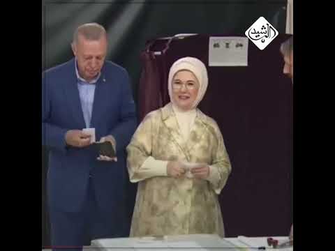 شاهد بالفيديو.. أردوغان يدلي بصوته في الجولة الثانية من الانتخابات الرئاسية التركية