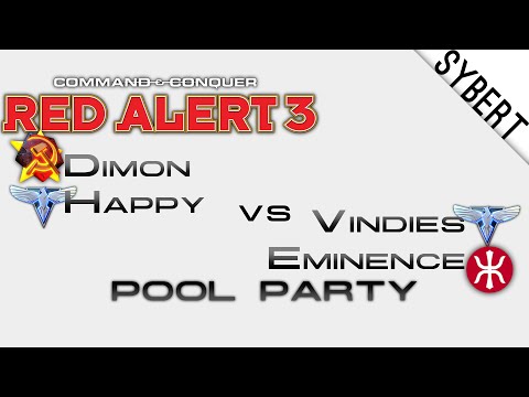 Dimon[S] & Happy[A] vs Vindies[A] & Eminence[E] - Pool Party - Red Alert 3