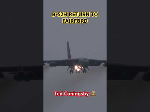 FLYING THE B-52 SINCE 1959! 23d BOMBARDMENT SQUADRON LAND AT FAIRFORD B-52H STRATOFORTRESS #b52