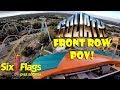 Goliath Six Flags Over Georgia FRONT ROW POV During Fright Fest!!!