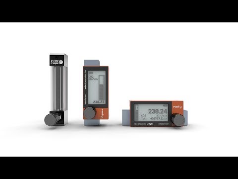 Digital Mass Flow Meter with automatic Screen Position Adjustment