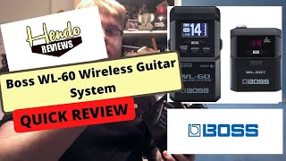 Video thumbnail for Boss WL-60 Wireless Guitar System (QUICK REVIEW) by Hendo Reviews