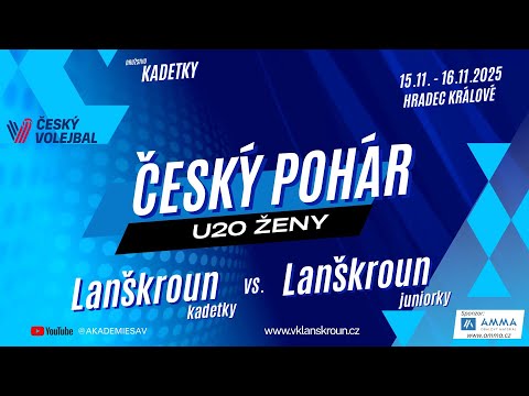 Český pohár, 1.skupina, 15.11. - 16.11.2025, Lanškroun B x Lanškroun A, Hradec Králové, dívky U20